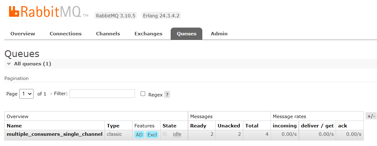 RabbitMQ Official Client Async Event Handler